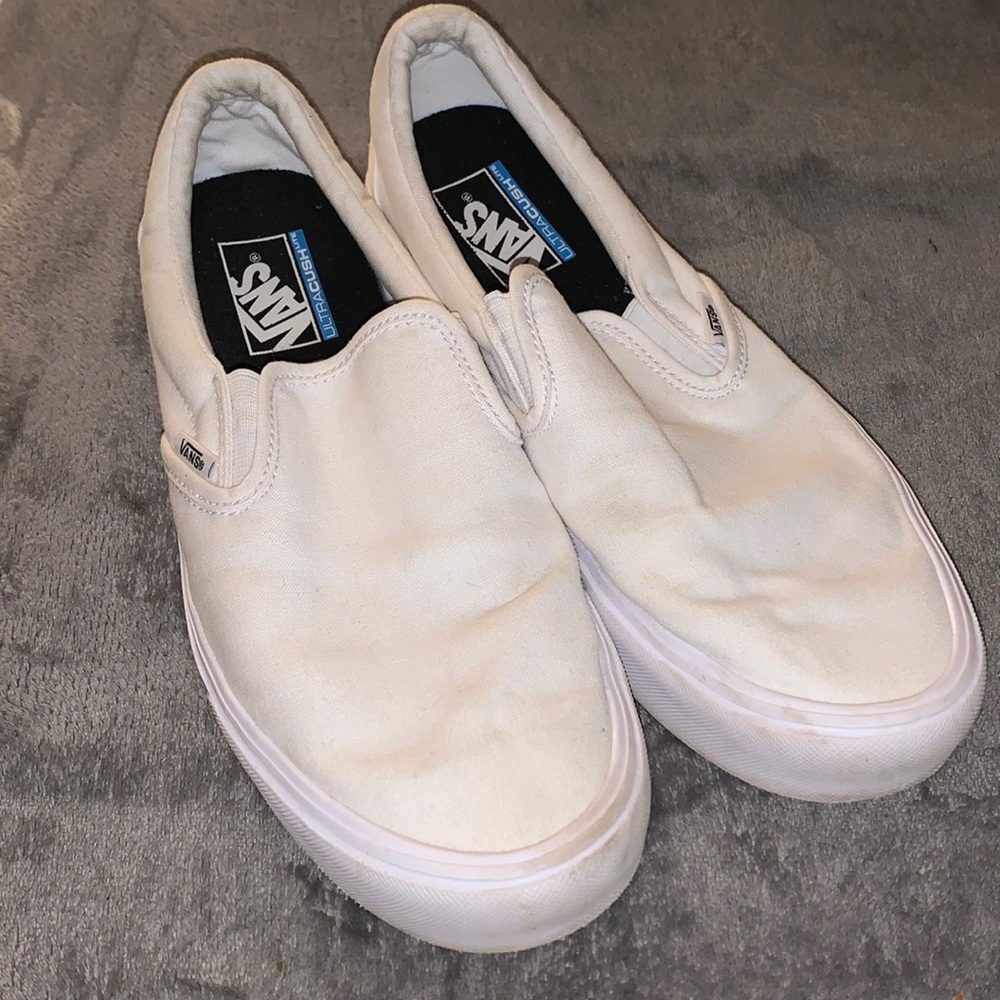 Used White Vans Size 10.5 Men 12 women